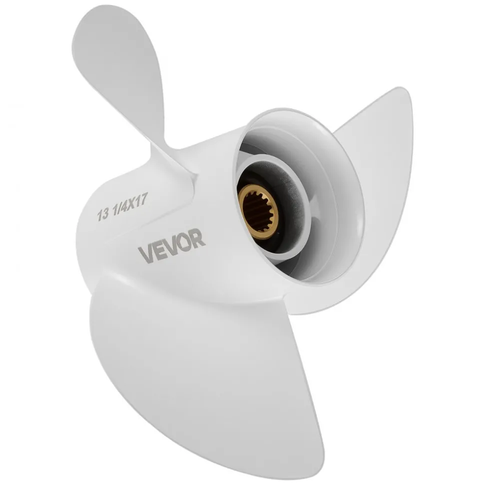 VEVOR Outboard Propeller, Upgrade OEM 15 Spline Tooth Aluminum Outboard Boat Propeller Fit Yamaha Engines 50-130 HP, 4-1/4" Gearcase, 3-Blade, RH (Right Hand Rotation), OEM Parts No. 6E5-45945-01-EL