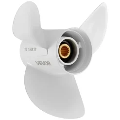 VEVOR Outboard Propeller, Upgrade OEM 15 Spline Tooth Aluminum Outboard Boat Propeller Fit Yamaha Engines 50-130 HP, 4-1/4