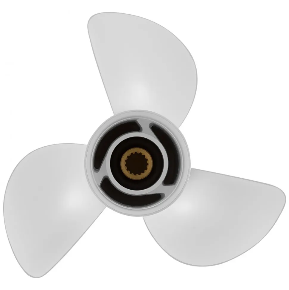 VEVOR Outboard Propeller, Upgrade OEM 15 Spline Tooth Aluminum Outboard Boat Propeller Fit Yamaha Engines 50-130 HP, 4-1/4" Gearcase, 3-Blade, RH (Right Hand Rotation), OEM Parts No. 6E5-45945-01-EL