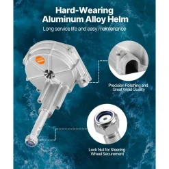 VEVOR Outboard Steering System SS13715 Safe-T Quick Connect Rotary Steering System 15' Steering Cable With 13