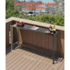 VEVOR Outdoor Bar Table, 63 x 15 in Patio Bar Table, Waterproof Top & Sturdy Metal Frame, Rectangle Counter Height Dining Tables, Outdoor Furniture for Balcony, Yard, Hot Tub, Poolside, Indoor