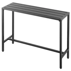 VEVOR Outdoor Bar Table, 47 x 15 in Patio Bar Table, Waterproof Top & Sturdy Metal Frame, Rectangle Counter Height Dining Tables, Outdoor Furniture for Balcony, Yard, Hot Tub, Poolside, Indoor