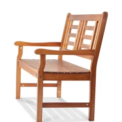VEVOR Outdoor Bench, 48 inches Wood Garden Bench for Outdoors, Outdoor Garden Park Bench with Backrest and Armrests, 700 lbs Load Capacity Bench, Patio Bench for Garden, Park, Yard, Front Porch