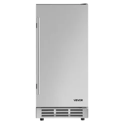 VEVOR Outdoor Beverage Refrigerator, 15 Inch Undercounter Drink Fridge, 304 Stainless Steel Body, 3.0 Cu. Ft, Hold 94 Cans, Powerful Cooling System, Built-in / Freestand Cooler, Home Bar & Patio