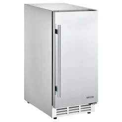 VEVOR Outdoor Beverage Refrigerator, 15 Inch Undercounter Drink Fridge, 304 Stainless Steel Door, 3.0 Cu. Ft, Hold 94 Cans, Powerful Cooling System, Built-in / Freestand Cooler, Home Bar & Patio