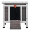 VEVOR Outdoor Cat House Weatherproof, Feral Cat Shelter for Multiple Cats, Outdoor Wooden Cat Rabbit House with PVC Door Flaps and Open Roof, 21"L x 17"W x 17"H