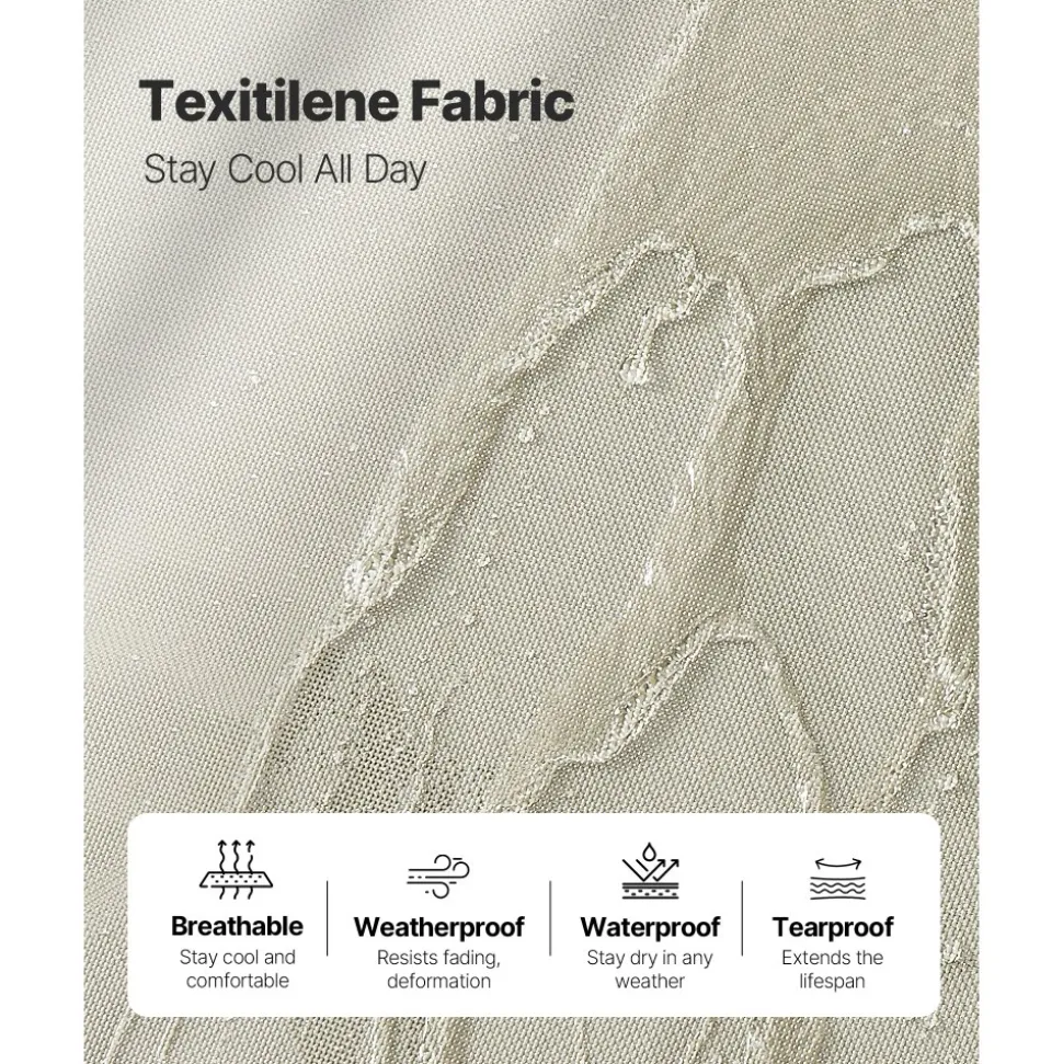 VEVOR Outdoor Chaise Lounge Chair Set of 2, 400 lbs Weight Capacity, Foldable Sun Tanning Chair, 5 Adjustable Positions, Easy Assembly, Aluminum Pool Recliner Lounge Chairs, for Beach Yard Patio