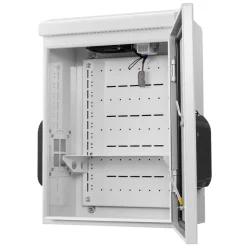 VEVOR Outdoor Electrical Box, Cold-Rolled Steel, Electrical Junction Box with Thermostat and Fan, Rain Hood, Ventilated Design, IP65 Waterproof Hinged Enclosure, Wall/Pole Mounted, 20 x 16 x 8 in