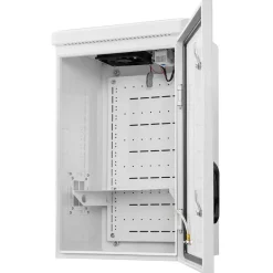 VEVOR Outdoor Electrical Box, Cold-Rolled Steel, Electrical Junction Box with Thermostat and Fan, Rain Hood, Ventilated Design, IP65 Waterproof Hinged Enclosure, Wall/Pole Mounted, 24 x 16 x 12 in