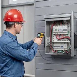 VEVOR Outdoor Electrical Box, 20 x 16 x 8 in, Stainless Steel Ventilated Electrical Enclosure with Thermostat and Fan, Rain Hood, Hinge Connection, IP65 Waterproof Junction Box, Wall/Pole Mounted,