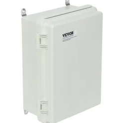 VEVOR Outdoor Electrical Junction Box, 16.93 x 12.99 x 7.09 in, ABS Plastic Electrical Enclosure Box with Hinged Cover Stainless Steel Latch, IP67 Dustproof Waterproof for Outdoor Electrical Projects