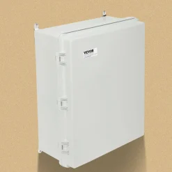 VEVOR Outdoor Electrical Junction Box, 20.87 x 16.92 x 7.87 in, ABS Plastic Electrical Enclosure Box with Hinged Cover Stainless Steel Latch, IP67 Dustproof Waterproof for Outdoor Electrical Projects