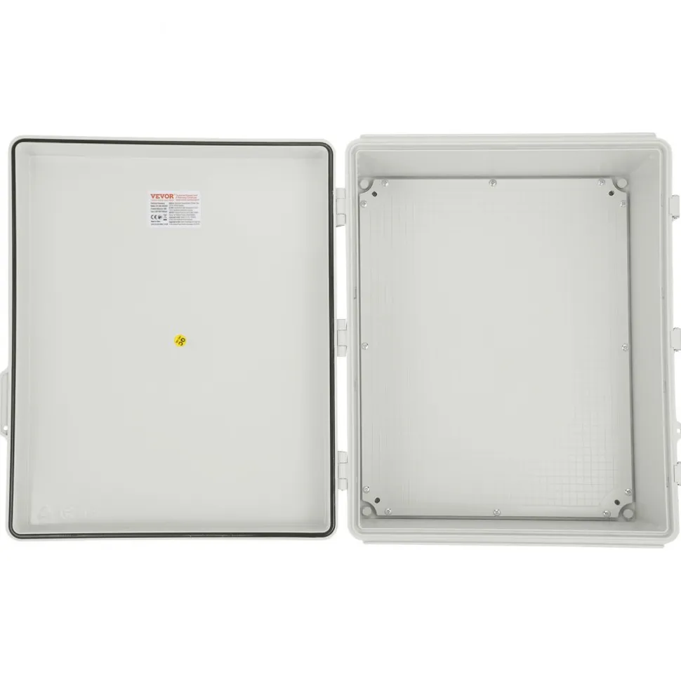VEVOR Outdoor Electrical Junction Box, 20.87 x 16.92 x 7.87 in, ABS Plastic Electrical Enclosure Box with Hinged Cover Stainless Steel Latch, IP67 Dustproof Waterproof for Outdoor Electrical Projects