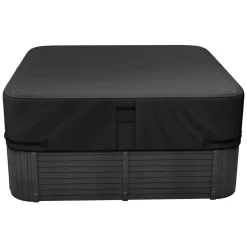 VEVOR Outdoor Hot Tub Cover, 80 x 80 x 20 Inch Weatherproof and Waterproof Hot Tub Cover Protector, 600D Heavy Duty Oxford Fabric and 950N Tearing Strength, Square Spa Covers for Hottub, Black