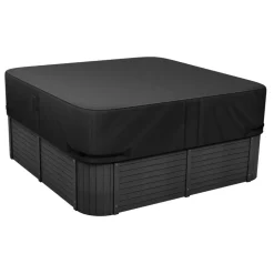 VEVOR Outdoor Hot Tub Cover, 93 x 93 x 20 Inch Weatherproof and Waterproof Hot Tub Cover Protector, 600D Heavy Duty Oxford Fabric and 950N Tearing Strength, Square Spa Covers for Hottub, Black