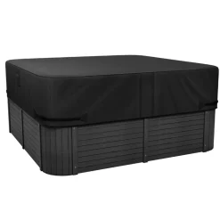 VEVOR Outdoor Hot Tub Cover, 95 x 95 x 20 Inch Weatherproof and Waterproof Hot Tub Cover Protector, 600D Heavy Duty Oxford Fabric and 950N Tearing Strength, Square Spa Covers for Hottub, Black