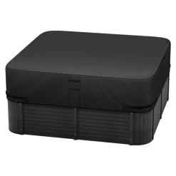 VEVOR Outdoor Hot Tub Cover, 95 x 95 x 20 Inch Weatherproof and Waterproof Hot Tub Cover Protector, 600D Heavy Duty Oxford Fabric and 950N Tearing Strength, Square Spa Covers for Hottub, Black