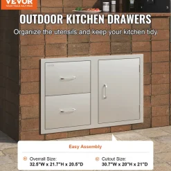 VEVOR Outdoor Kitchen Door Drawer Combo 32.5