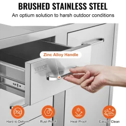 VEVOR Outdoor Kitchen Door Drawer Combo 29.5