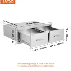 VEVOR Outdoor Kitchen Drawers 30