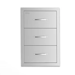 VEVOR Outdoor Kitchen Drawer 16Wx24.4Hx16D Inch Stainless Steel Pull Out Trash Drawer with Handle for Outdoor Kitchen BBQ Island