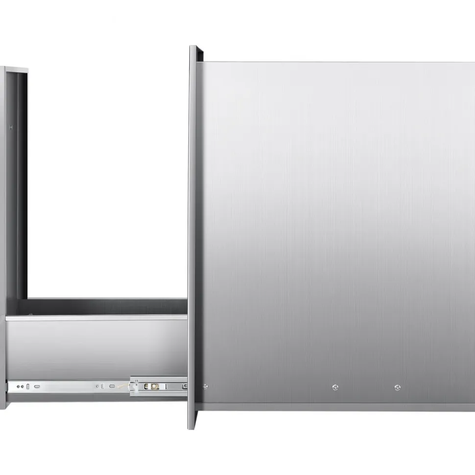 VEVOR Outdoor Kitchen Trash Drawer, 13.54"W x 19.61"D x 25.79"H Interior Storage, Multi-Purpose Outdoor Kitchen Drawers Stainless Steel, 55 lbs Max Capacity per Tier, for Outdoors BBQ Island Kitchens