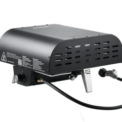 VEVOR Outdoor Pizza Oven, 12 in Propane Gas Pizza Maker, Portable Pizza-Cooker with Electric Rotation, Thickened Pizza-Stone, Carry Bag, Propane Pizza-Oven for Outside Backyard Patio Camping, Black