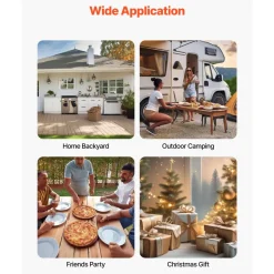 VEVOR Outdoor Pizza Oven, 12 in Wood Fired Pizza Ovens, Pellet Pizza-Stove with Thermometer & Electric Rotation, Portable Pizza-Maker for Outside Backyard Patio Camping, Pizza-Stone, Carry Bag, Shovel
