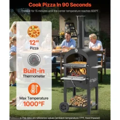 VEVOR Outdoor Pizza Oven, 12