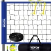 VEVOR Outdoor Portable Volleyball Net System, Adjustable Height Aluminum Poles, Professional Volleyball Set with PVC Volleyball, Pump, Carrying Bag, Heavy Duty Volleyball Net for Backyard, Beach, Lawn