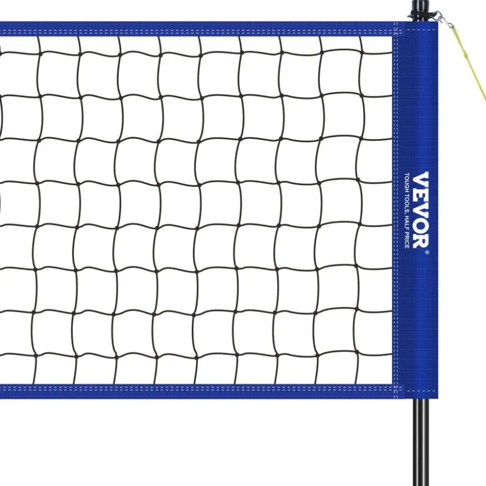 VEVOR Outdoor Portable Volleyball Net System, Adjustable Height Aluminum Poles, Professional Volleyball Set with PVC Volleyball, Pump, Carrying Bag, Heavy Duty Volleyball Net for Backyard, Beach, Lawn