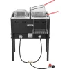 VEVOR Outdoor Propane Deep Fryer, Dual-Tank 16QTx2 Large Capacity Commercial Fryer, Stainless Steel Fish Cooker with 3 Basket, Thermometer, Floor Standing Fryers for Catering Event Camping, 50,000 BTU