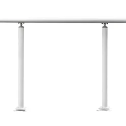 VEVOR Outdoor Stair Railing Kit, 3 FT Handrails 2-3 Steps, Adjustable Angle White Aluminum Stair Hand Rail for The Elderly, Handrails for Outdoor Steps