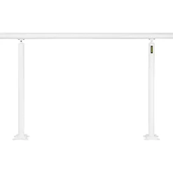 VEVOR Outdoor Stair Railing Kit, 5 FT Handrails 0-5 Steps, Adjustable Angle White Aluminum Stair Hand Rail for The Elderly, Handrails for Outdoor Steps