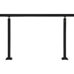 VEVOR Outdoor Stair Railing Kit, 5 FT Handrails 0-5 Steps, Adjustable Angle Black Aluminum Stair Hand Rail for The Elderly, Handrails for Indoor & Outdoor Steps