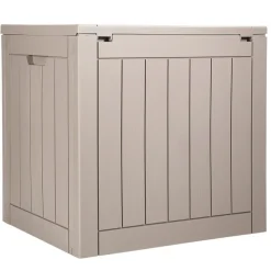 VEVOR Outdoor Storage Box, 31 Gallon Resin Deck Box, Backyard Outside Toy and Towel Storage Cabinet Waterproof, for Patio Furniture Cushions, Garden Tools, Pool Supplies & Package Delivery (Grey)