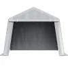 VEVOR Outdoor Storage Shed, 10 x 10 ft Portable Storage Tent with Roll-up Door, Waterproof Canopy Shed Shelter, Heavy Duty Frame, Patio Garage Carport for Motorcycle, Lawn Mower, Bike, Grey