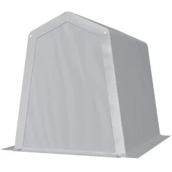 VEVOR Outdoor Storage Shed, 6 x 8 ft Portable Storage Tent with Roll-up Door & Vents, Waterproof Canopy Shed Shelter, Heavy Duty Frame, Patio Garage Carport for Motorcycle, Lawn Mower, Bike, Grey