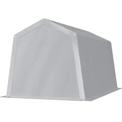 VEVOR Outdoor Storage Shed, 7 x 12 ft Portable Storage Tent with Roll-up Door, Waterproof Canopy Shed Shelter, Heavy Duty Frame, Patio Garage Carport for Motorcycle, Lawn Mower, Bike, Grey