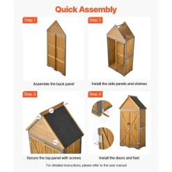 VEVOR Outdoor Storage Shed, 44.09