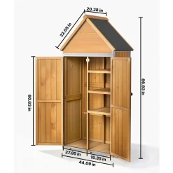 VEVOR Outdoor Storage Shed, 44.09