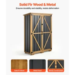 VEVOR Outdoor Storage Shed, 46.06