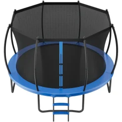 VEVOR Outdoor Trampoline, 15FT Recreational Trampoline, ASTM Approved Trampolines with Enclosure Net & Thickened Pad, Max 470 lbs Weight Capacity, Anti-Rust Backyard Trampolines for Kids & Adults