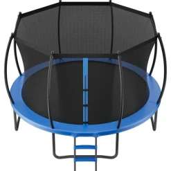 VEVOR Outdoor Trampoline, 15FT Recreational Trampoline, ASTM Approved Trampolines with Enclosure Net & Thickened Pad, Max 470 lbs Weight Capacity, Anti-Rust Backyard Trampolines for Kids & Adults