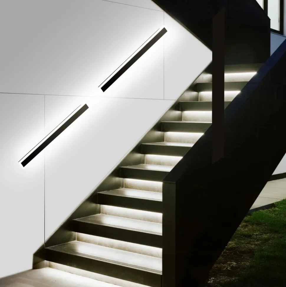 VEVOR Outdoor Wall Lights, 2 Pack, 39.4 Inch Long Strip Modern Exterior Wall Sconce Light Fixtures, 2700K-6000K, IP65 Waterproof Anti-Rust, Dimmable Outside Wall Mount Lighting, for House Porch Garage
