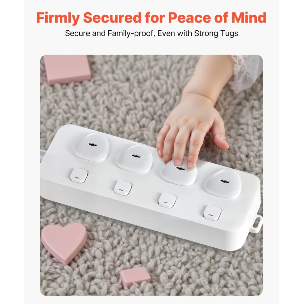 VEVOR Outlet Covers, 70 Pack, Plug Covers for Electrical Outlets, Secure Electric Socket Protector Caps with Shock Prevention, Easy Installation, Insulated ABS, for Home Wall Power Sockets, White