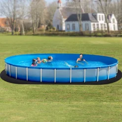VEVOR Oval Pool Liner Pad, 12 x 24 ft Pool Liner Pad for Above Ground Swimming Pools, Extra-Thick Pool Mat, Prevents Punctures, Recycled Geotextile Material Underlayment Pad, Extend Liner Life