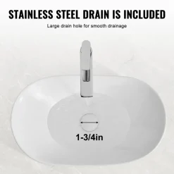 VEVOR Oval Vessel Sink, 23.3