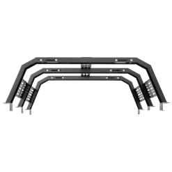 VEVOR Overland Truck Bed Rack, 54.3-68.3 in Width, Adjustable Overland Bed Cargo Rack with Sidebar and 900 lbs Static Load Capacity, Heavy Duty Steel, Compatible with Full Size and Mid-Size Trucks