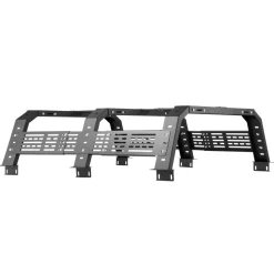 VEVOR Overland Truck Bed Rack, 54.3-68.3 in Width, Adjustable Overland Bed Cargo Rack with Sidebar and 900 lbs Static Load Capacity, Heavy Duty Steel, Compatible with Full Size and Mid-Size Trucks